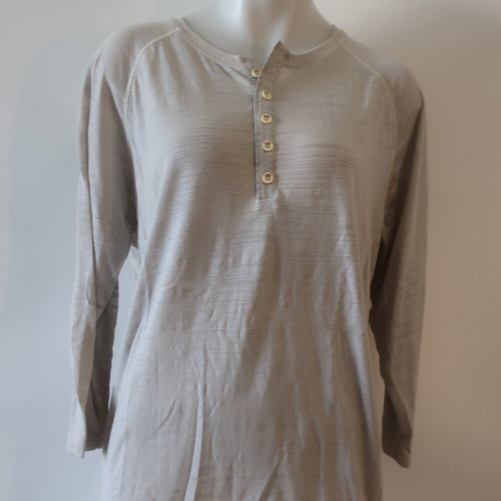 Mens Howe Creative Workforce Gray (Item- 25) Raglan Henley Shirt Top L